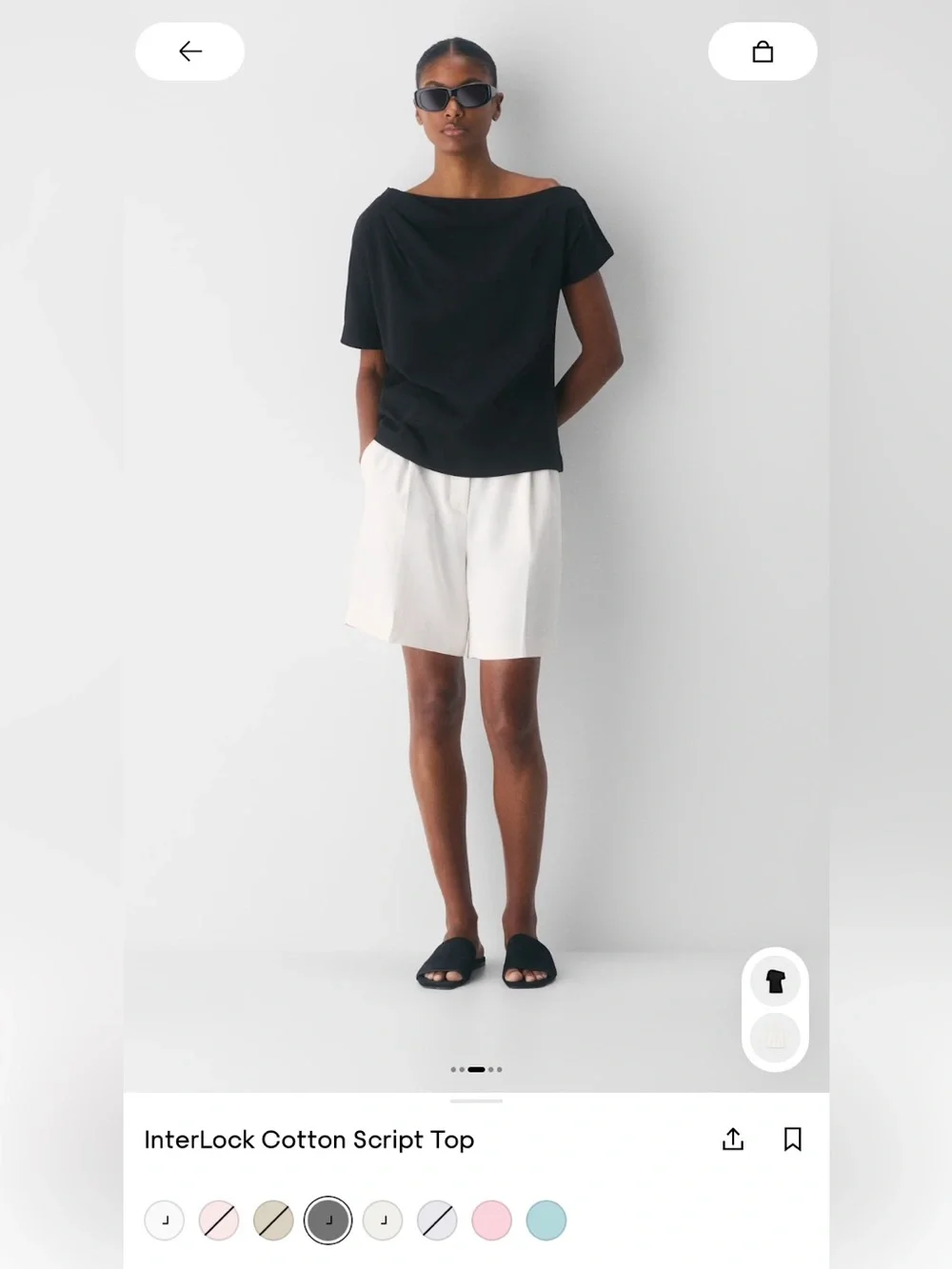 Interlock Cotton Script Top Babaton Aritzia - Picture 2 of 2